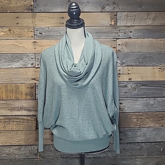 Anthropologie Sweater Cowl Neck Green Between Me & You Dolman Sleeve Small - Picture 1 of 8